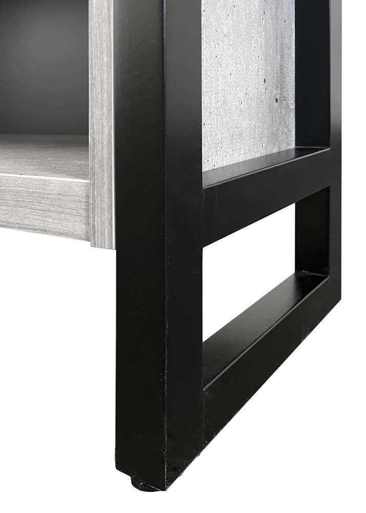 Martin Furniture- Mason- Modern Open Wood Laminate Bookcase, Bookcase Shelves, Office Storage Unit, Fully Assembled, Concrete Gray -MNC3678 veiw 4