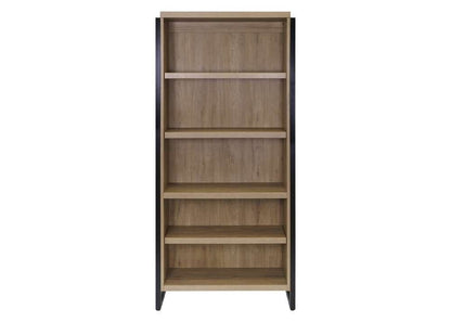 Martin Furniture- Mason- Modern Open Wood Laminate Bookcase, Bookcase Shelves, Office Storage Unit, Fully Assembled, Light Brown -MNM3678 veiw 2