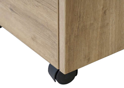 Martin Furniture- Mason- Modern Two Drawer Wood Laminate File Cabinet, Office Storage Drawers, Fully Assembled, Light Brown -MNM202 veiw 4
