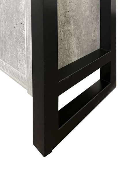 Martin Furniture- Mason- Modern Wood Laminate Bookcase With Doors, Bookcase Shelves, Office Storage Unit, Fully Assembled, Concrete Gray -MNC3678D veiw 4