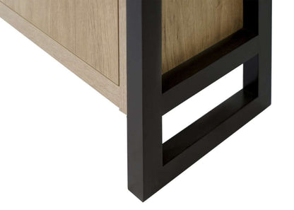 Martin Furniture- Mason- Modern Wood Laminate Bookcase With Doors, Bookcase Shelves, Office Storage Unit, Fully Assembled, Light Brown -MNM3678D veiw 4