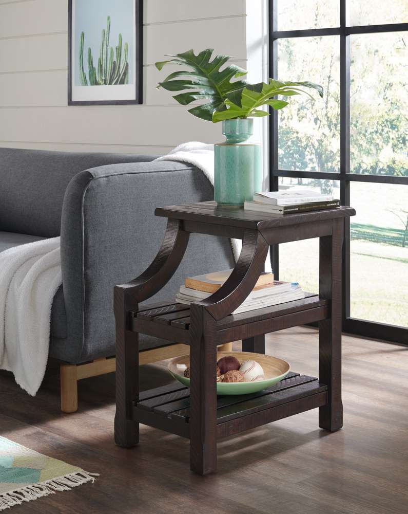 Martin Svensson Home -  Barn Door Chairside Table with Power, Espresso - 890278 veiw 1