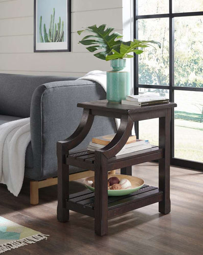 Martin Svensson Home -  Barn Door Chairside Table with Power, Espresso - 890278 veiw 1