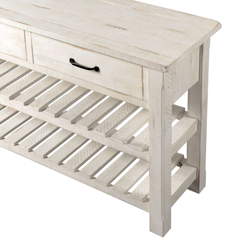 Martin Svensson Home -  Barn Door Sofa Table, Antique White - 890243 veiw 2