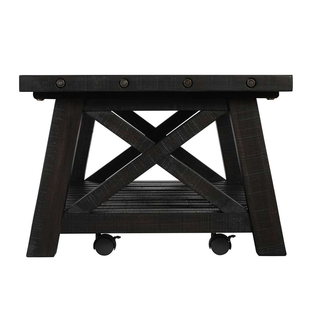 Martin Svensson Home -  Bolton 50in Solid Wood Coffee Table, Black Stain - 840122 veiw 6
