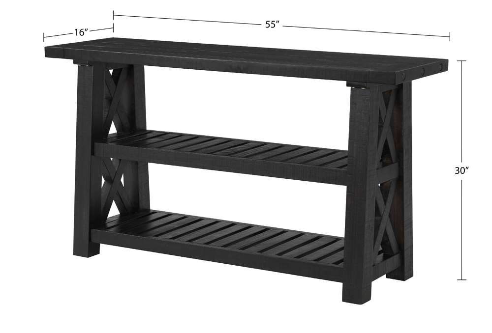 Martin Svensson Home -  Bolton 55in Solid Wood Sofa Table, Black Stain  - 840142 veiw 3