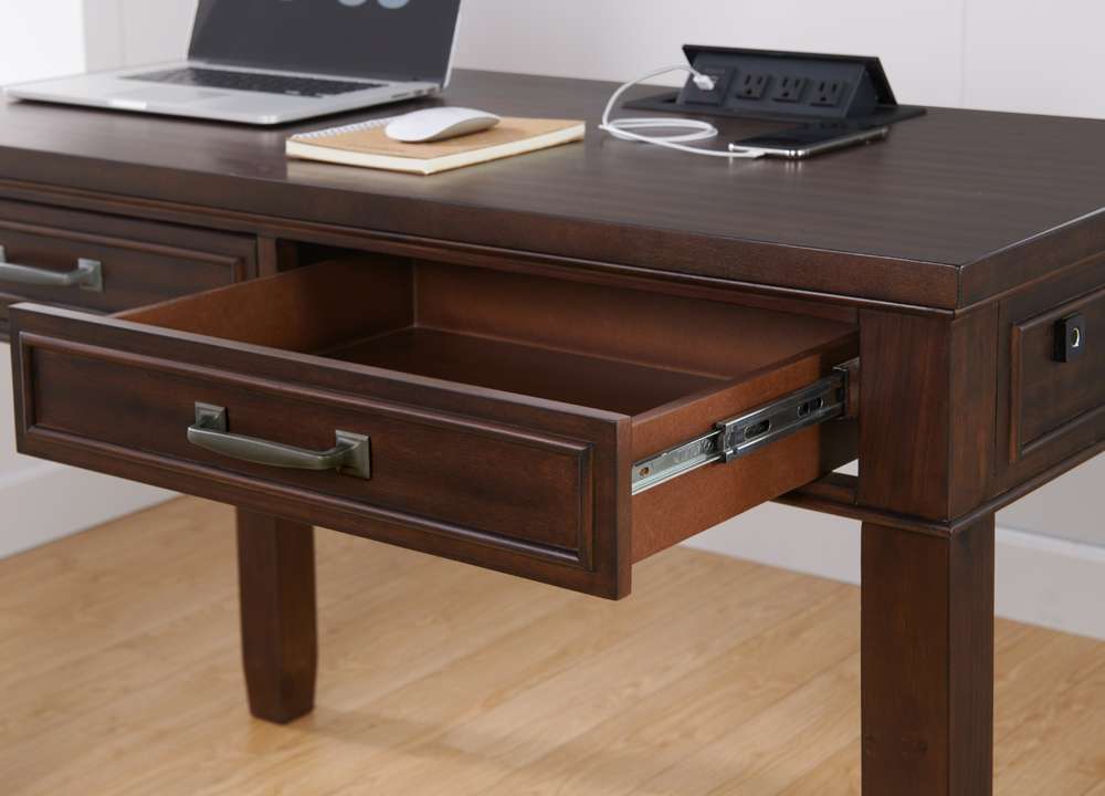 Martin Svensson Home -  Del Mar 48in Desk with Fingerprint Lock, Coffee Walnut - 7102801 veiw 3