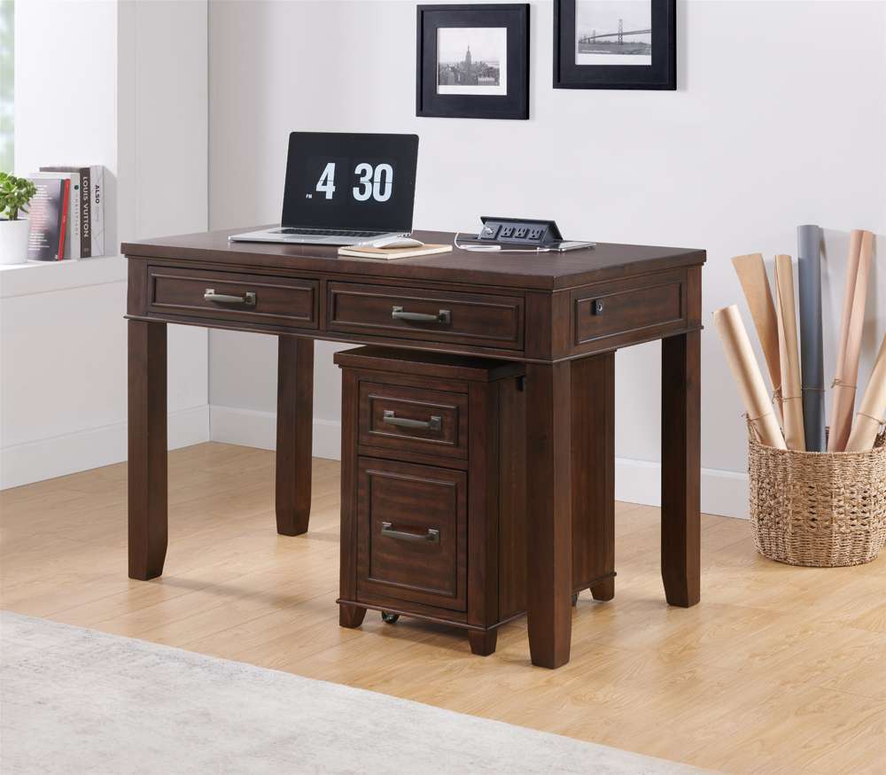 Martin Svensson Home -  Del Mar 48in Desk with Fingerprint Lock, Coffee Walnut - 7102801 veiw 8