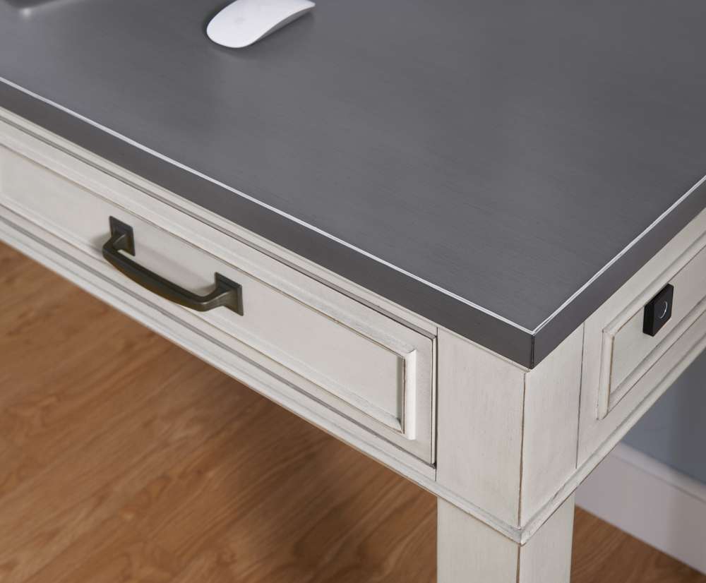 Martin Svensson Home -  Del Mar 48in Desk with Fingerprint Lock, White and Grey - 7102901 veiw 2