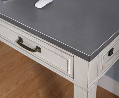 Martin Svensson Home -  Del Mar 48in Desk with Fingerprint Lock, White and Grey - 7102901 veiw 2