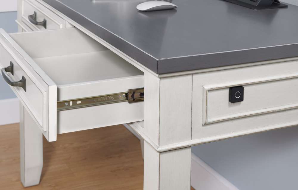 Martin Svensson Home -  Del Mar 48in Desk with Fingerprint Lock, White and Grey - 7102901 veiw 3