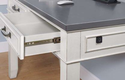 Martin Svensson Home -  Del Mar 48in Desk with Fingerprint Lock, White and Grey - 7102901 veiw 3