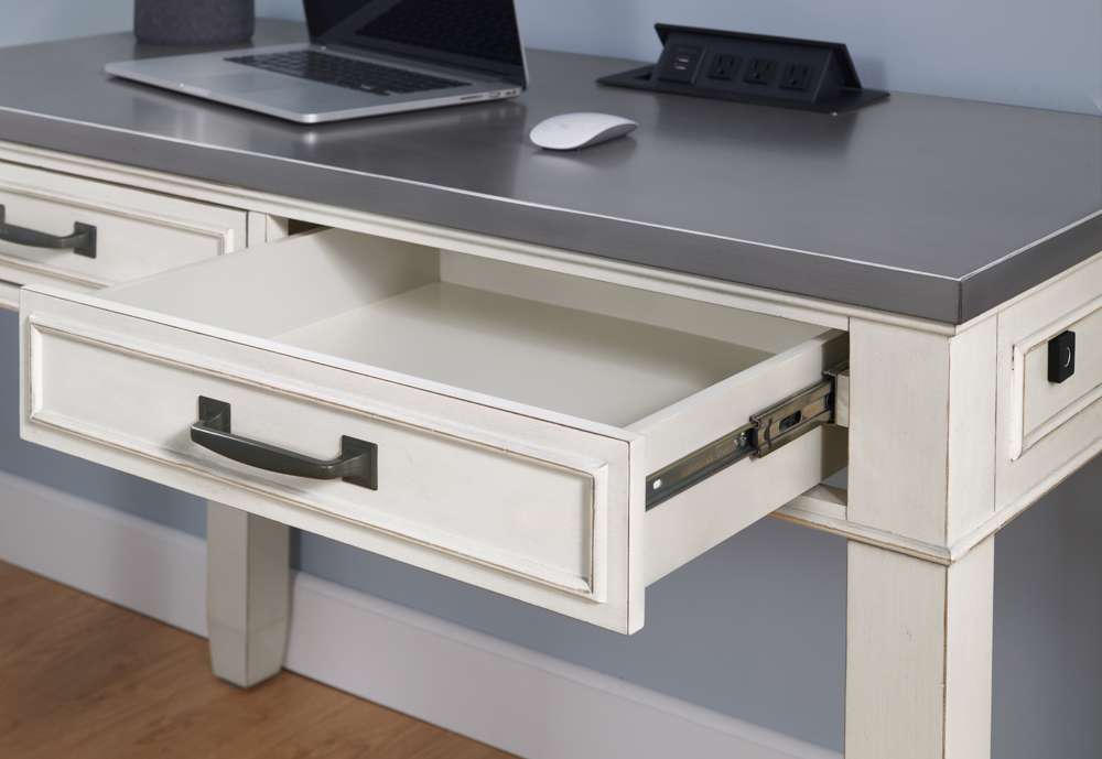 Martin Svensson Home -  Del Mar 48in Desk with Fingerprint Lock, White and Grey - 7102901 veiw 4