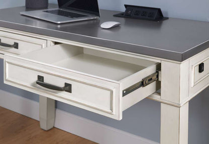 Martin Svensson Home -  Del Mar 48in Desk with Fingerprint Lock, White and Grey - 7102901 veiw 4