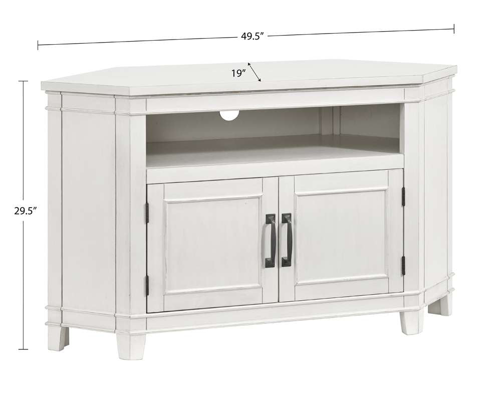 Martin Svensson Home -  Del Mar 50in Corner TV Stand, White - 910133 veiw 2