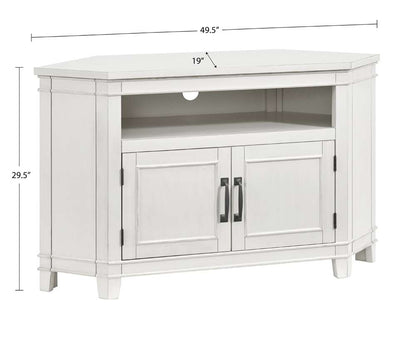 Martin Svensson Home -  Del Mar 50in Corner TV Stand, White - 910133 veiw 2