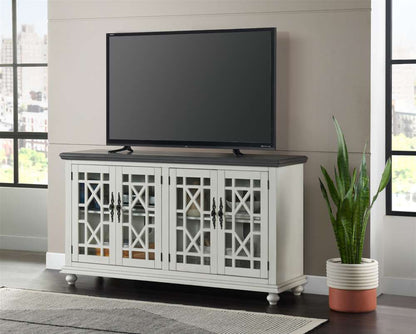 Martin Svensson Home -  Elegant 63in TV Stand, White with Grey Top - 91009 veiw 3