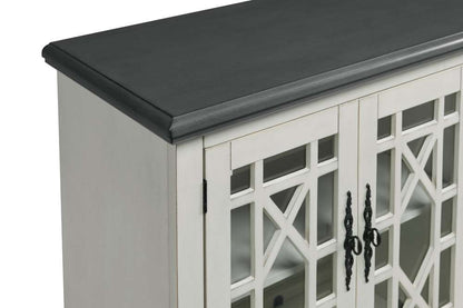 Martin Svensson Home -  Elegant 63in TV Stand, White with Grey Top - 91009 veiw 5