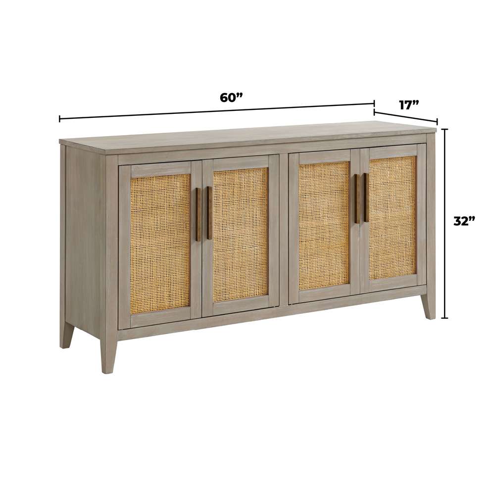 Martin Svensson Home -  Elegant 63in TV Stand, White with Grey Top - 91009 veiw 7
