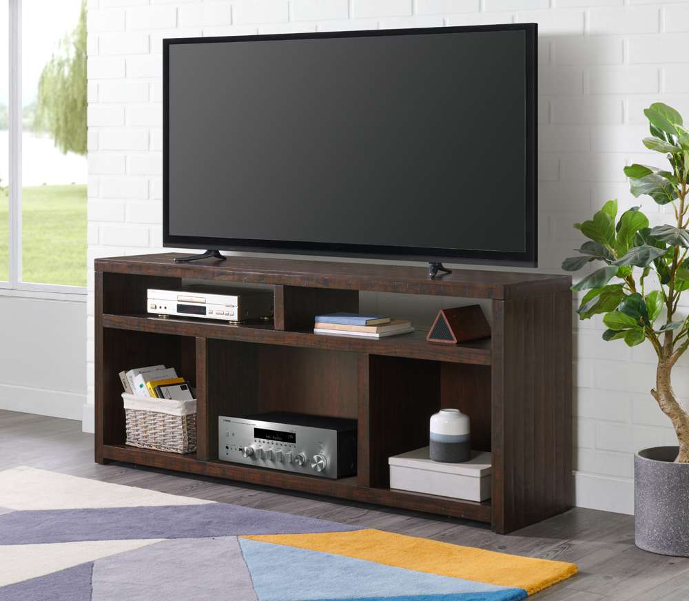 Martin Svensson Home -  Lexington Rectangular 70in Solid Wood TV Stand, Dark Mocha - 903028 veiw 1