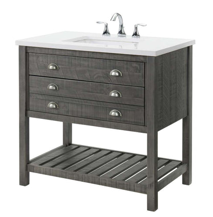 Martin Svensson Home -  Monterey 37in Bathroom Vanity, Gray  - 4906936 veiw 1