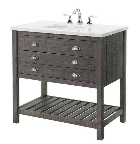 Martin Svensson Home -  Monterey 37in Bathroom Vanity, Gray  - 4906936 veiw 1