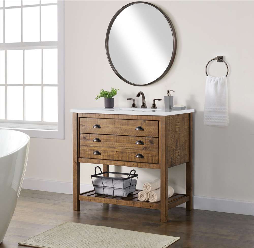 Martin Svensson Home -  Monterey 37in Bathroom Vanity, Natural  - 4906436 veiw 4