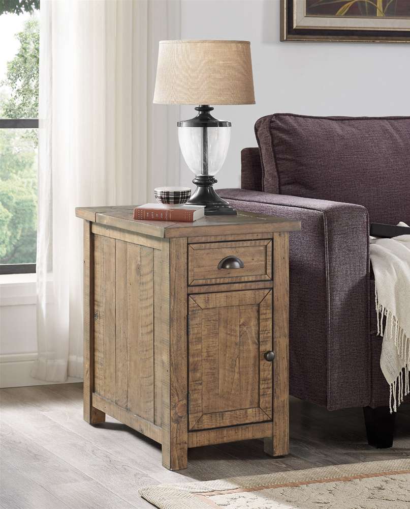 Martin Svensson Home -  Monterey Chairside Table with Power, Natural - 890674 veiw 1
