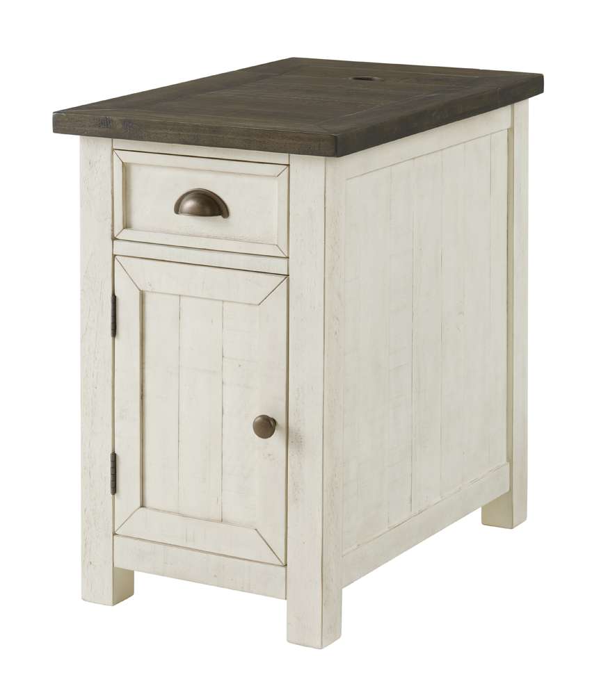 Martin Svensson Home -  Monterey Chairside Table with Power, Cream White and Brown - 890676 veiw 3