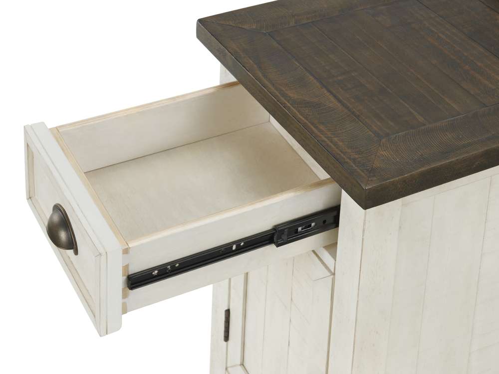 Martin Svensson Home -  Monterey Chairside Table with Power, Cream White and Brown - 890676 veiw 6