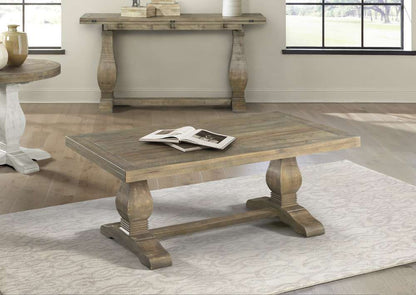 Martin Svensson Home -  Napa Pedestal Coffee Table, Reclaimed Natural - 860124 veiw 2