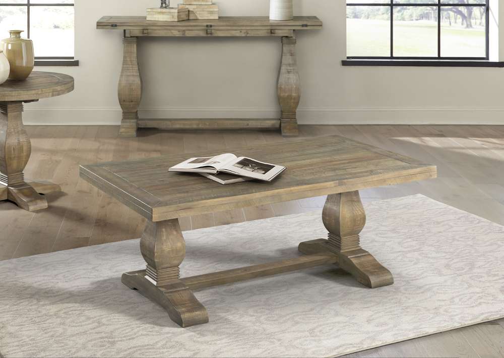 Martin Svensson Home -  Napa Pedestal Coffee Table, Reclaimed Natural - 860124 veiw 3