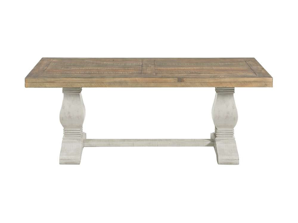Martin Svensson Home -  Napa Pedestal Coffee Table, White Stain and Reclaimed Natural - 860126 veiw 4