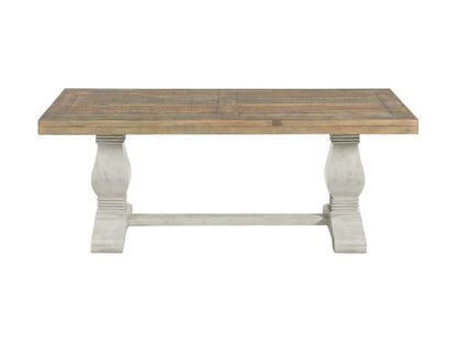 Martin Svensson Home -  Napa Pedestal Coffee Table, White Stain and Reclaimed Natural - 860126 veiw 4