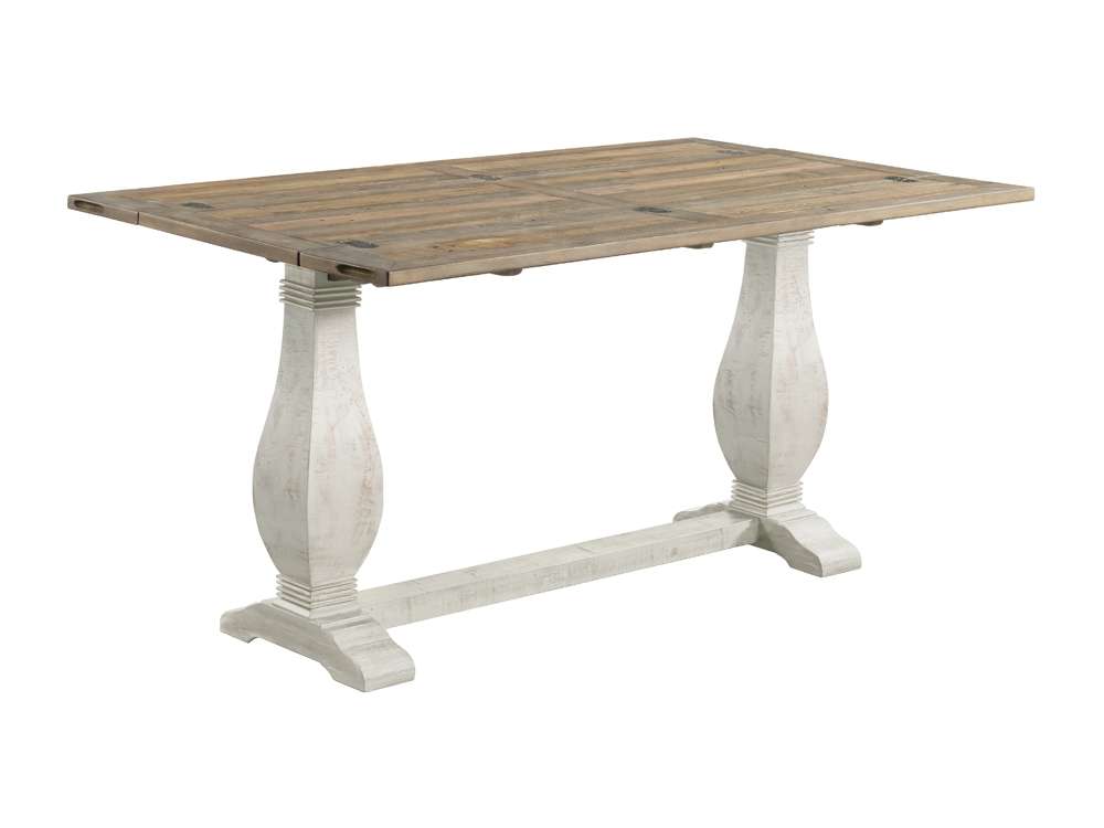 Martin Svensson Home -  Napa Pedestal Flip Top Sofa Table, White Stain and Reclaimed Natural - 860156 veiw 1