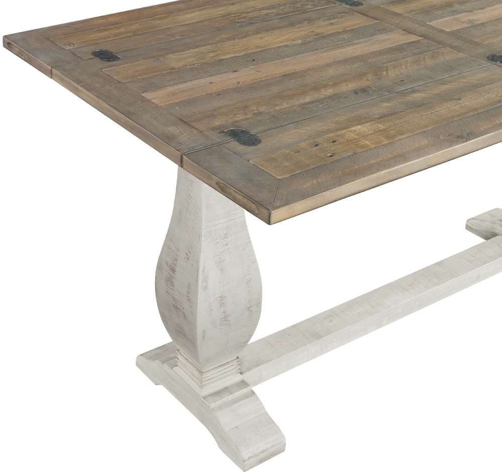 Martin Svensson Home -  Napa Pedestal Flip Top Sofa Table, White Stain and Reclaimed Natural - 860156 veiw 2