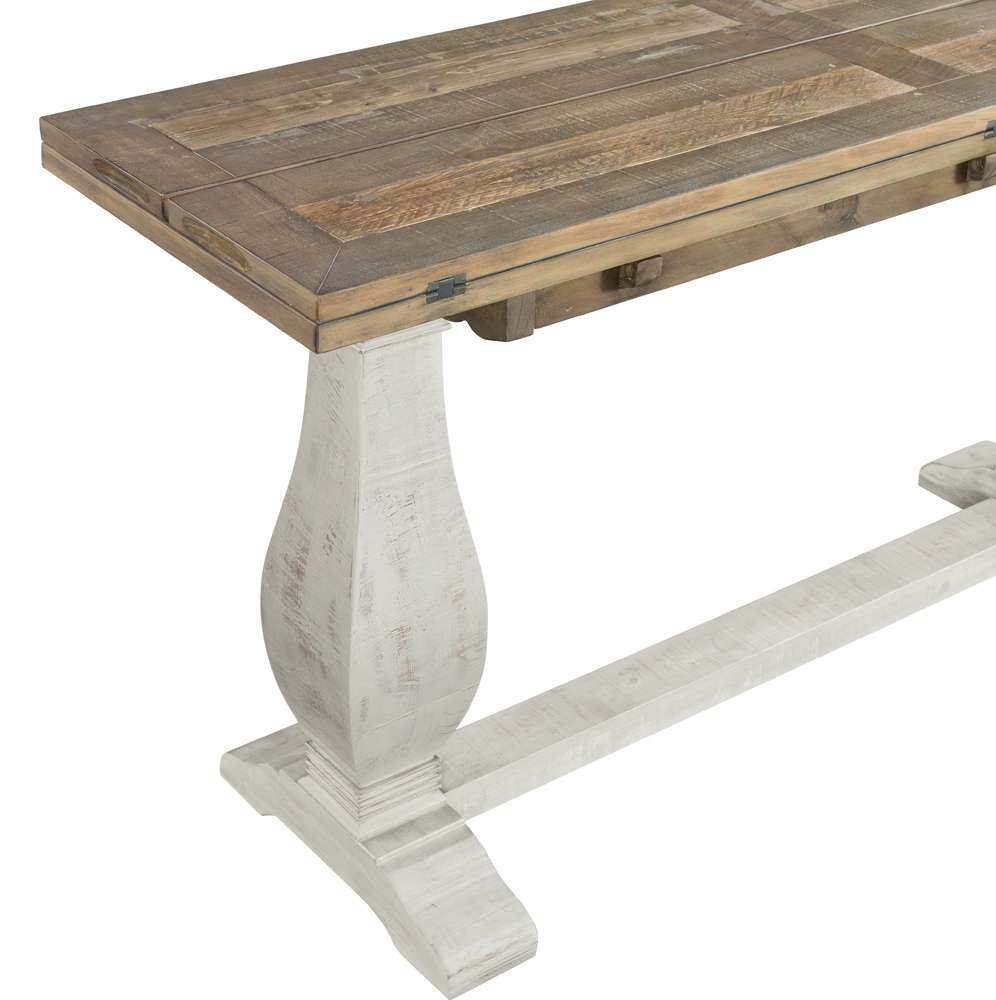 Martin Svensson Home -  Napa Pedestal Flip Top Sofa Table, White Stain and Reclaimed Natural - 860156 veiw 4