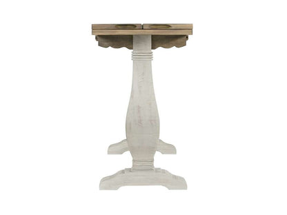 Martin Svensson Home -  Napa Pedestal Flip Top Sofa Table, White Stain and Reclaimed Natural - 860156 veiw 5