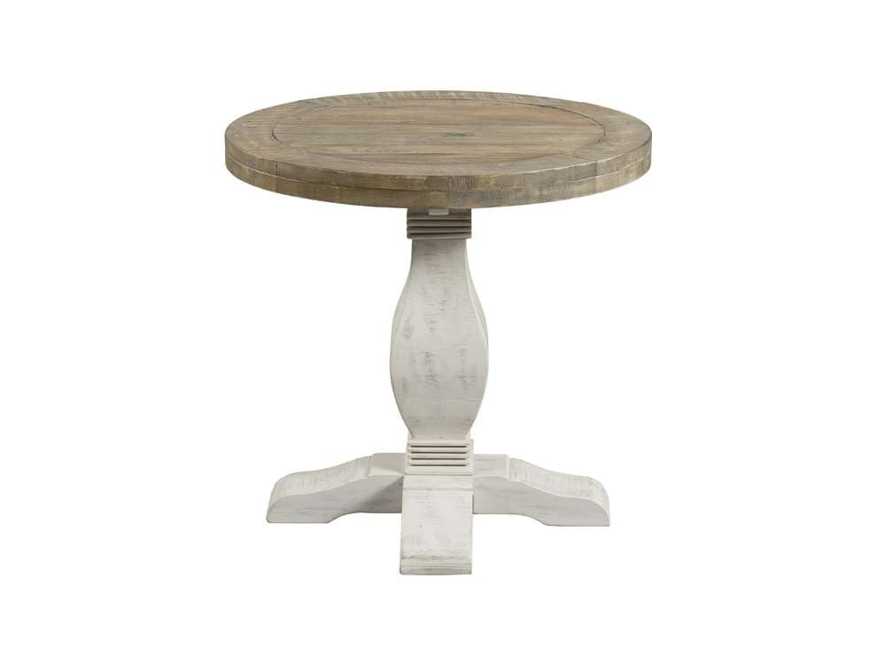 Martin Svensson Home -  Napa Round End Table, White Stain and Reclaimed Natural - 860136 veiw 1