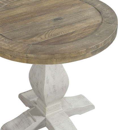 Martin Svensson Home -  Napa Round End Table, White Stain and Reclaimed Natural - 860136 veiw 4
