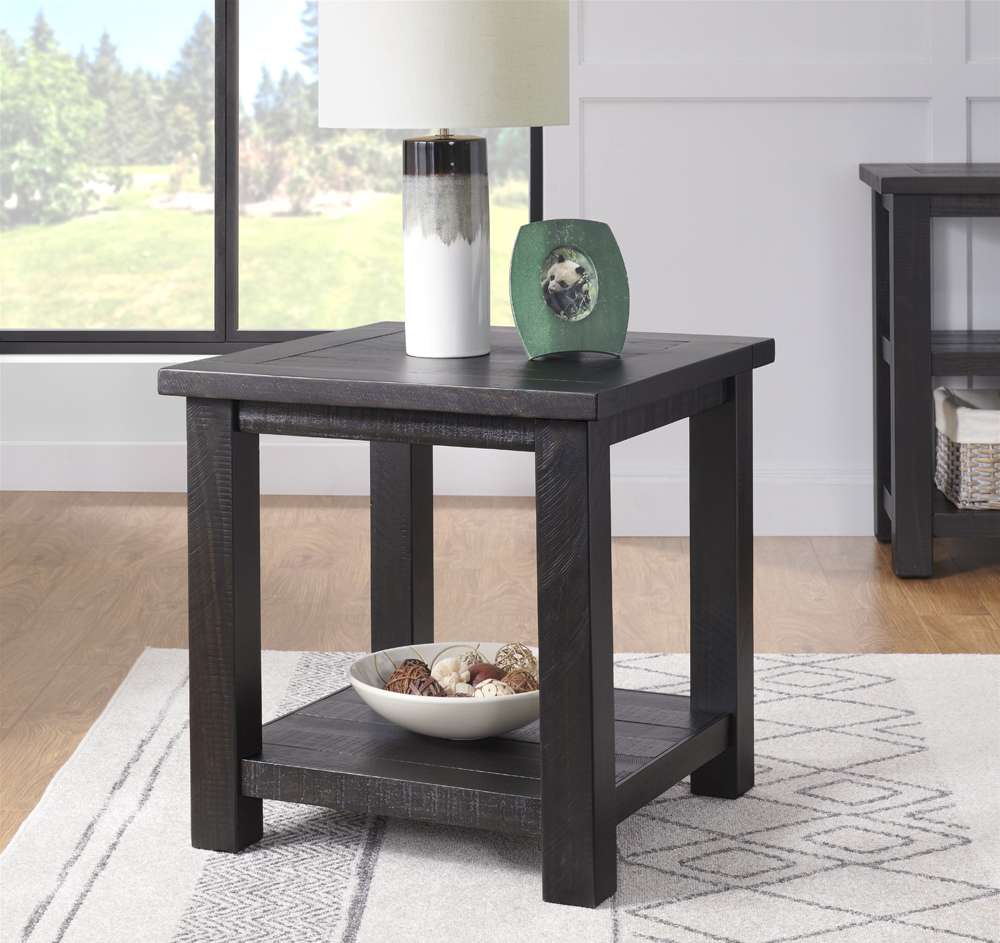 Martin Svensson Home -  Space Saver Solid Wood End Table, Black Coffee - 899932 veiw 1