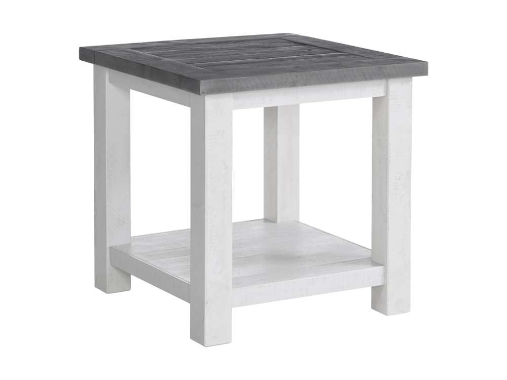 Martin Svensson Home -  Space Saver Solid Wood End Table, White Stain and Grey - 899935 veiw 2
