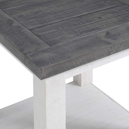 Martin Svensson Home -  Space Saver Solid Wood End Table, White Stain and Grey - 899935 veiw 3