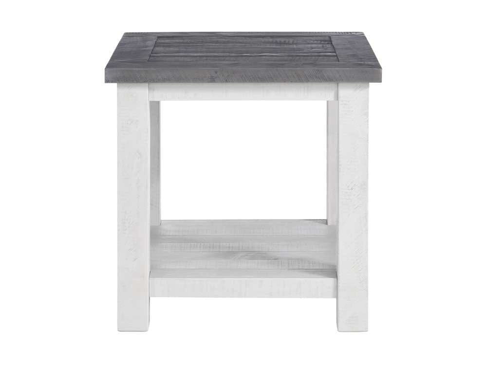 Martin Svensson Home -  Space Saver Solid Wood End Table, White Stain and Grey - 899935 veiw 4