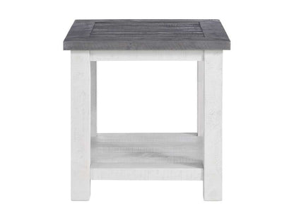 Martin Svensson Home -  Space Saver Solid Wood End Table, White Stain and Grey - 899935 veiw 4