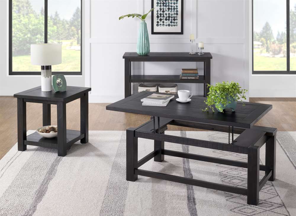 Martin Svensson Home -  Space Saver Solid Wood Lift Top Coffee Table, Black Coffee - 899922 veiw 2