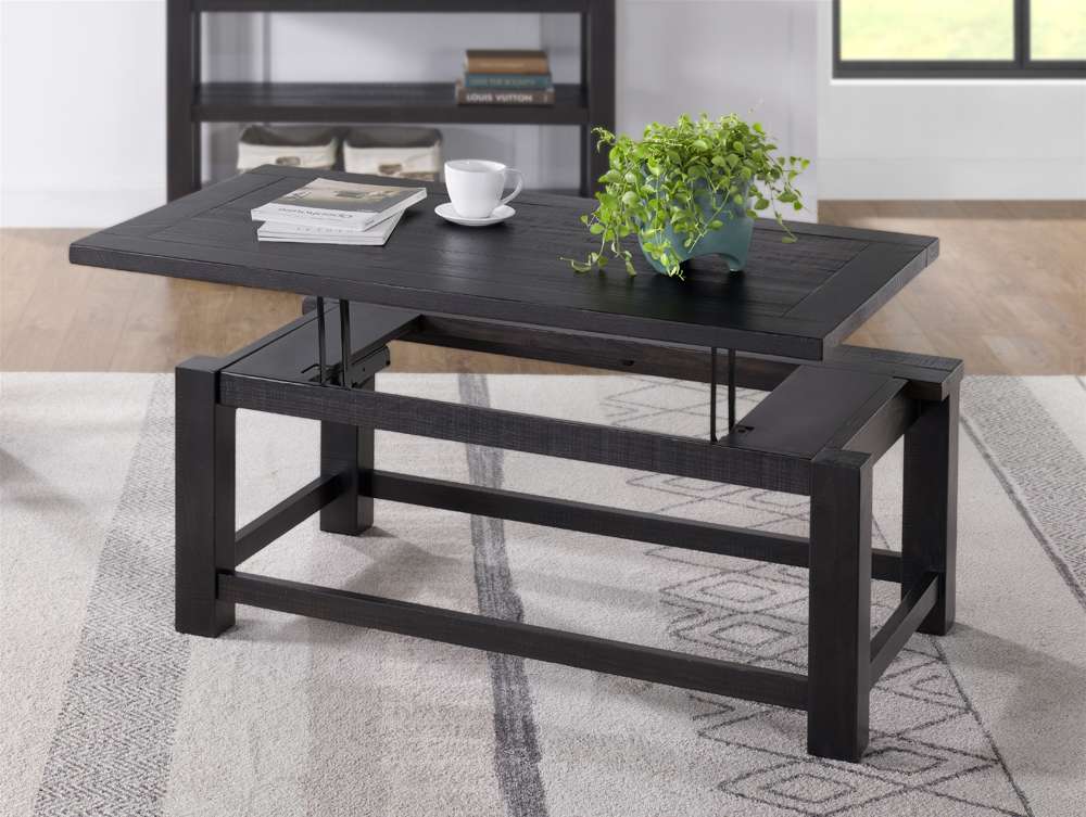 Martin Svensson Home -  Space Saver Solid Wood Lift Top Coffee Table, Black Coffee - 899922 veiw 4