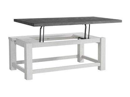 Martin Svensson Home -  Space Saver Solid Wood Lift Top Coffee Table, White Stand and Grey - 899925 veiw 5