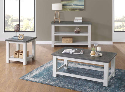 Martin Svensson Home -  Space Saver Solid Wood Lift Top Coffee Table, White Stand and Grey - 899925 veiw 6