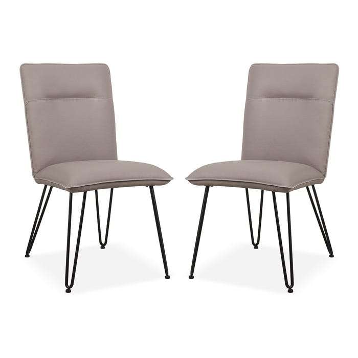 Modus Furniture - Demi Hairpin Leg Modern Dining Chair in Taupe (Set of 2) - 9LE266D veiw 1